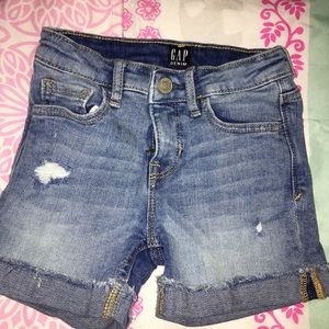 Gap distressed denim blue shorts
